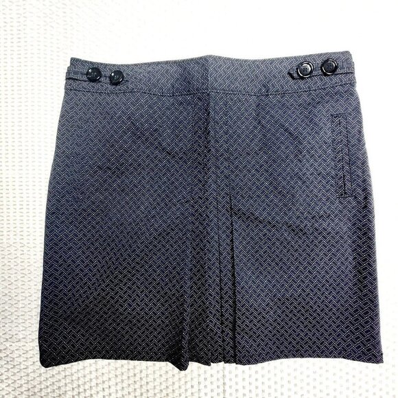 Ann Taylor Dresses & Skirts - Ann Taylor Womens Skirt Stretch Blue Geo Print Side Zipper Pockets Size 14 NWOT